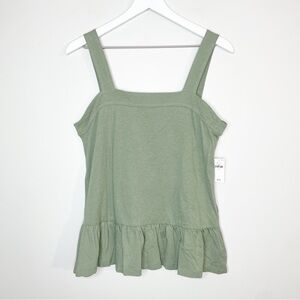 NWT GAP Peplum Tank Light Green Size Small